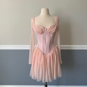 House of CB Vivi Soft Peach Corset Mini Dress XS